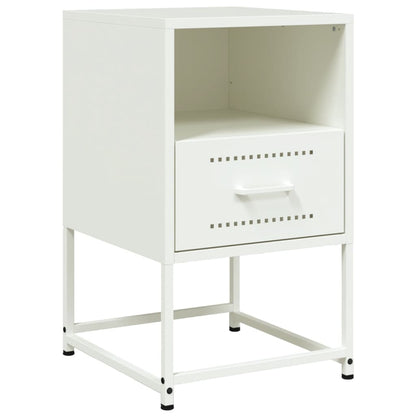 vidaXL Nachttische 2 Stk. Weiß 36x39x60,5 cm Stahl