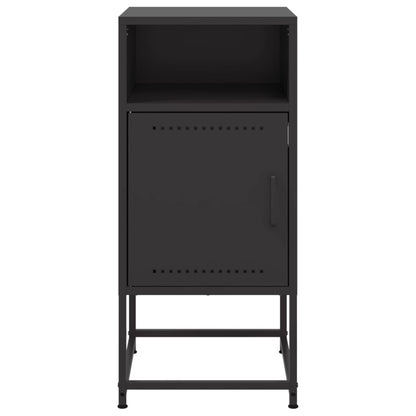 vidaXL Nachttisch Schwarz 36x39x78 cm Stahl