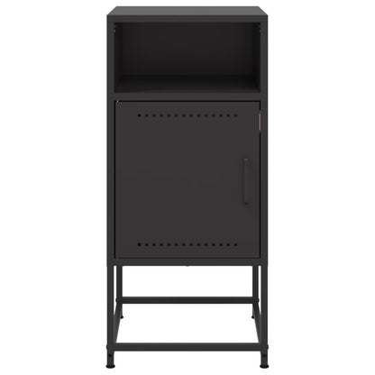 vidaXL Nachttische 2 Stk. Schwarz 36x39x78 cm Stahl