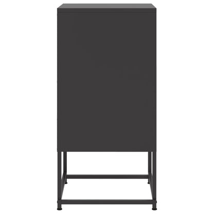 vidaXL Nachttische 2 Stk. Schwarz 36x39x78 cm Stahl
