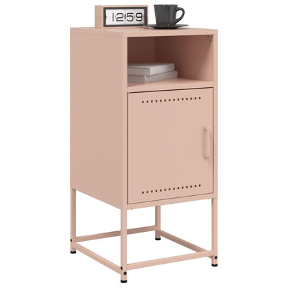 vidaXL Table de chevet rose 36x39x78 cm Acier