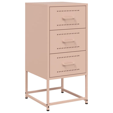 vidaXL Nachttisch Rosa 36x39x78 cm Stahl