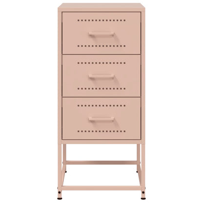 vidaXL Nachttisch Rosa 36x39x78 cm Stahl