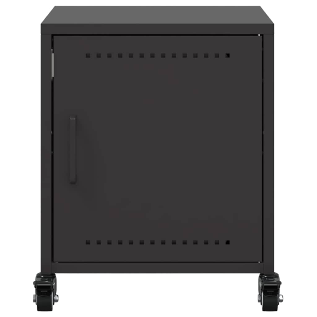 vidaXL Nachttisch Schwarz 36x39x43,5 cm Stahl