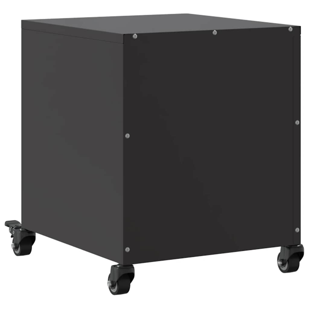 vidaXL Nachttisch Schwarz 36x39x43,5 cm Stahl