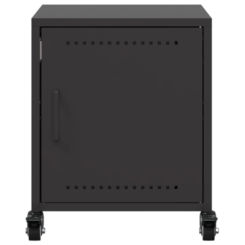 vidaXL Nachttische 2 Stk. Schwarz 36x39x43,5 cm Stahl