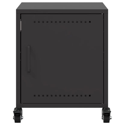 vidaXL Nachttische 2 Stk. Schwarz 36x39x43,5 cm Stahl