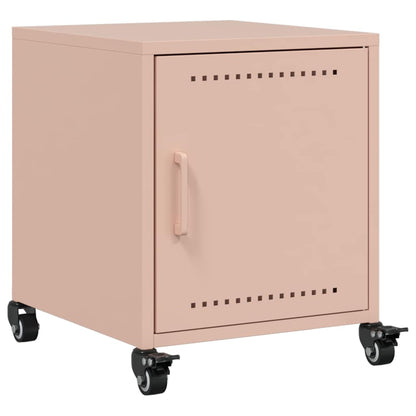 vidaXL Table de chevet Rose 36x38,5x43,5 cm Acier