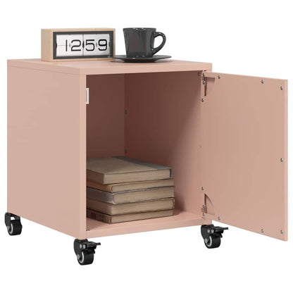 vidaXL Table de chevet Rose 36x38,5x43,5 cm Acier