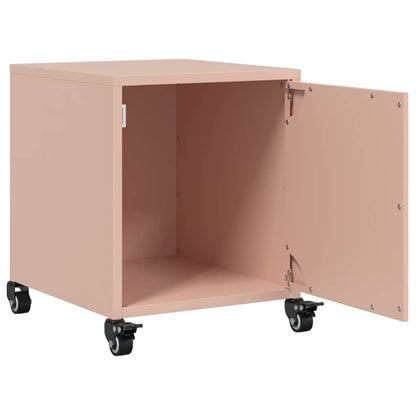 vidaXL Table de chevet Rose 36x38,5x43,5 cm Acier