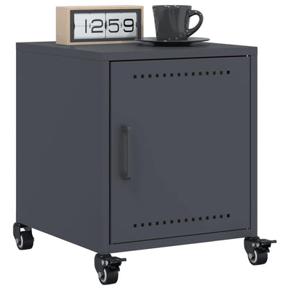 vidaXL Nachttische 2 Stk. Anthrazit 36x39x43,5 cm Stahl