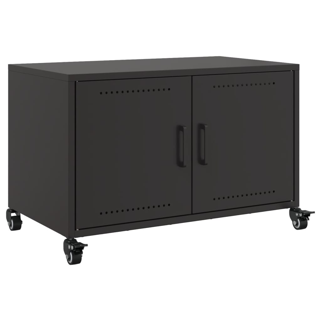 vidaXL Meuble TV Noir 68x39x43,5 cm Acier