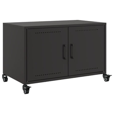 vidaXL Meuble TV Noir 68x39x43,5 cm Acier