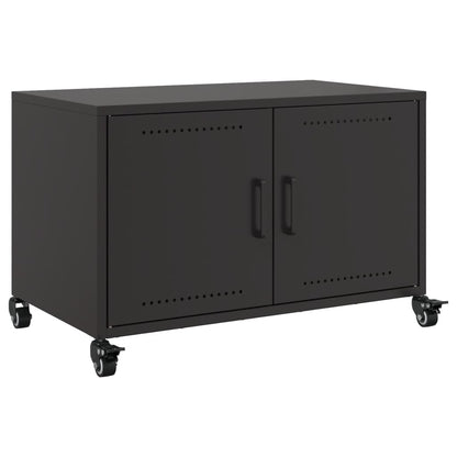 vidaXL Meuble TV Noir 68x39x43,5 cm Acier