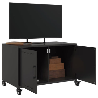 vidaXL Meuble TV Noir 68x39x43,5 cm Acier