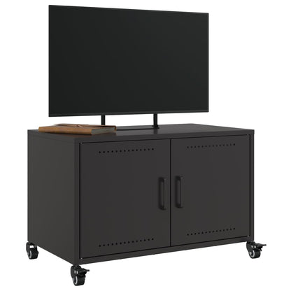 vidaXL Meuble TV Noir 68x39x43,5 cm Acier