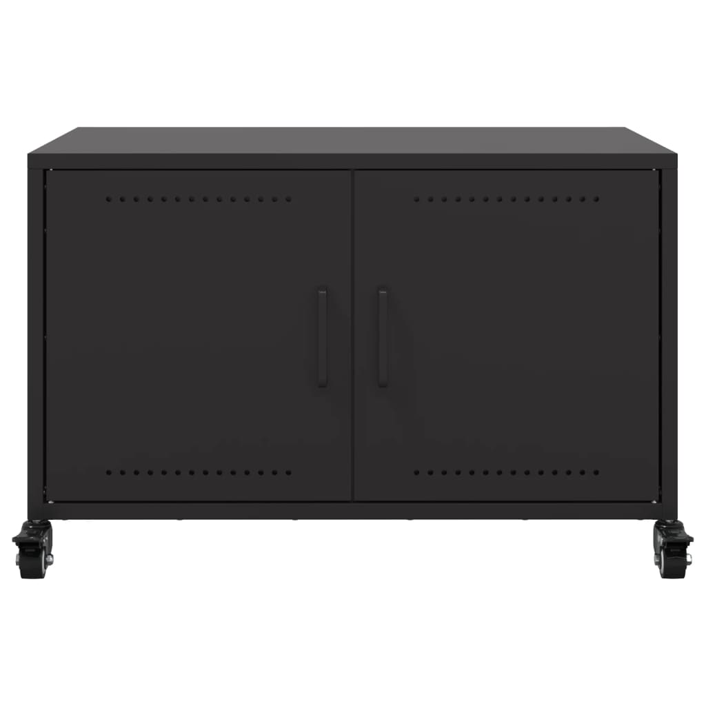 vidaXL Meuble TV Noir 68x39x43,5 cm Acier