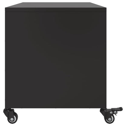 vidaXL Meuble TV Noir 68x39x43,5 cm Acier