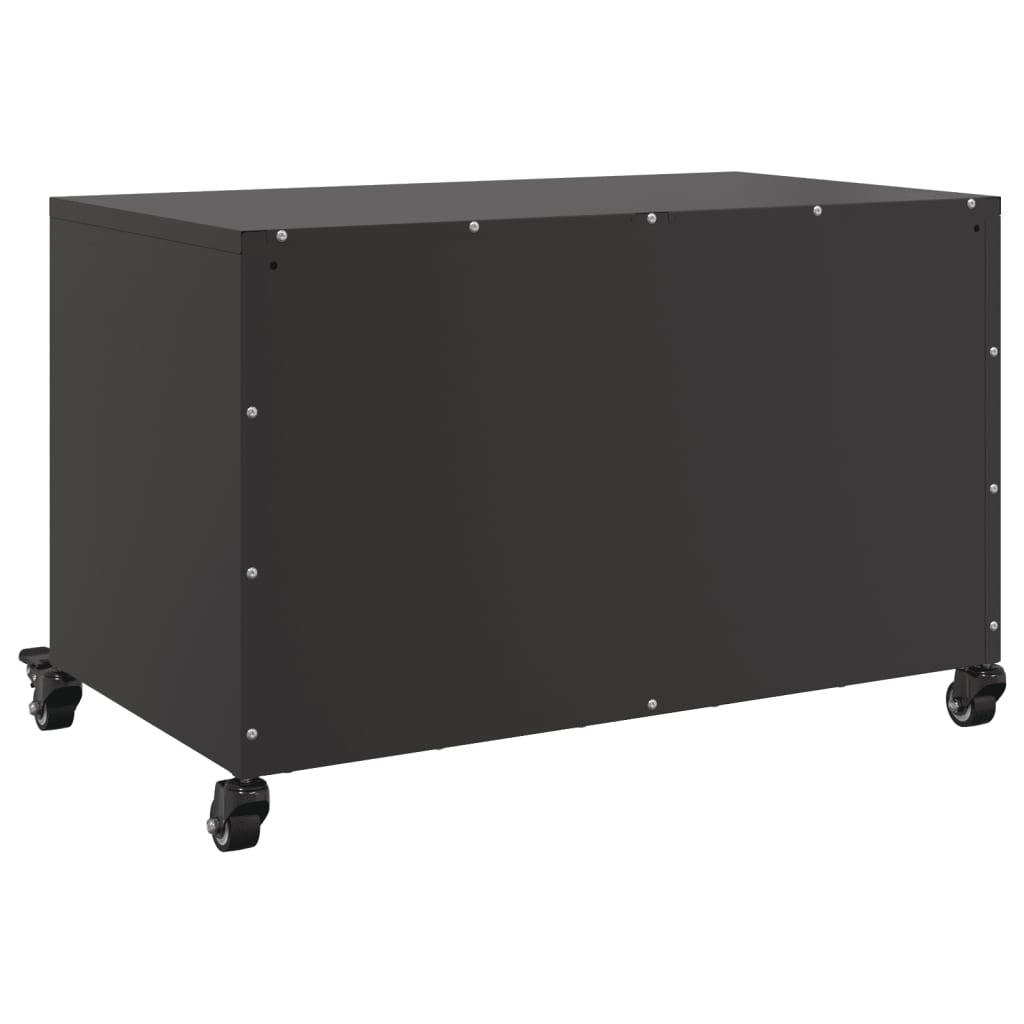 vidaXL Meuble TV Noir 68x39x43,5 cm Acier