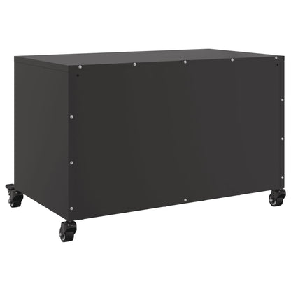 vidaXL Meuble TV Noir 68x39x43,5 cm Acier