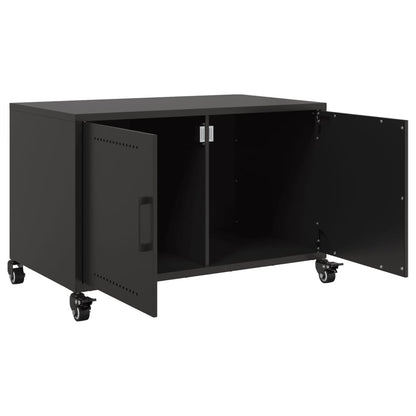 vidaXL Meuble TV Noir 68x39x43,5 cm Acier