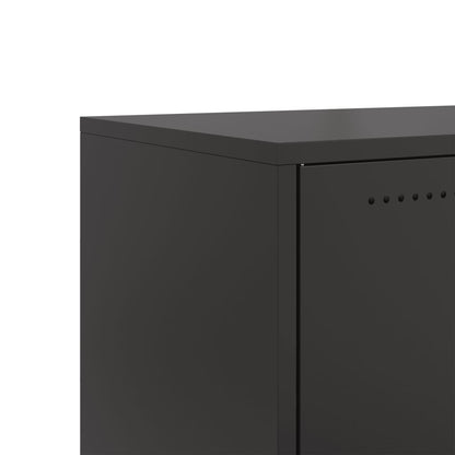 vidaXL Meuble TV Noir 68x39x43,5 cm Acier
