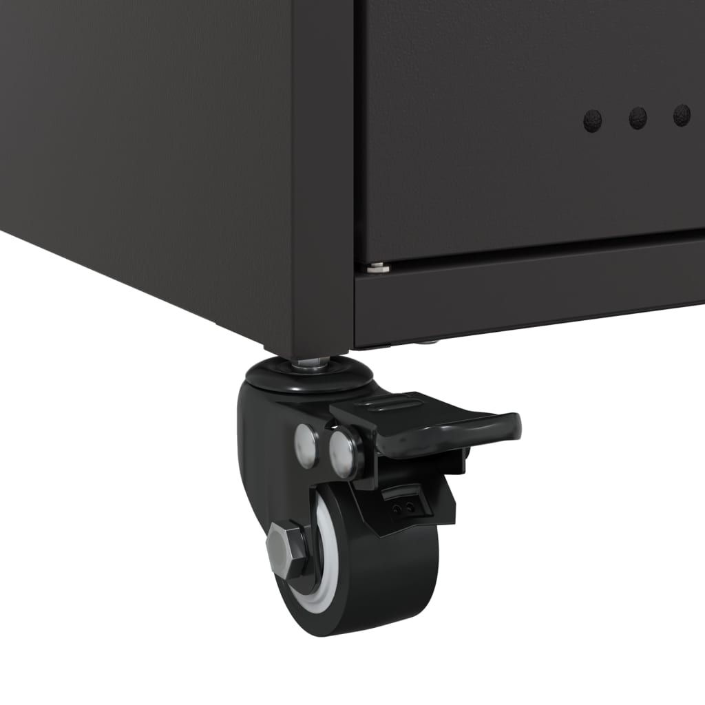vidaXL Meuble TV Noir 68x39x43,5 cm Acier