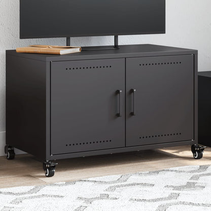 vidaXL Meuble TV Noir 68x39x43,5 cm Acier