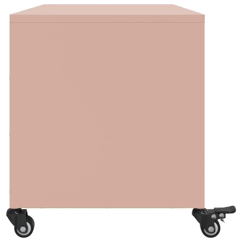 vidaXL TV-Schrank Rosa 68x39x43,5 cm Kaltgewalzter Stahl
