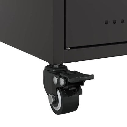 vidaXL TV-Schrank Schwarz 100,5x39x43,5 cm Stahl
