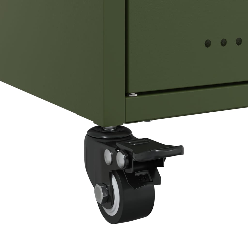 vidaXL TV-Schrank Olivgrün 100,5x39x43,5 cm Kaltgewalzter Stahl