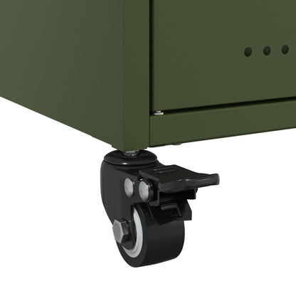 vidaXL TV-Schrank Olivgrün 100,5x39x43,5 cm Kaltgewalzter Stahl