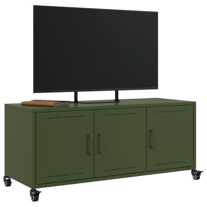 vidaXL TV-Schrank Olivgrün 100,5x39x43,5 cm Kaltgewalzter Stahl