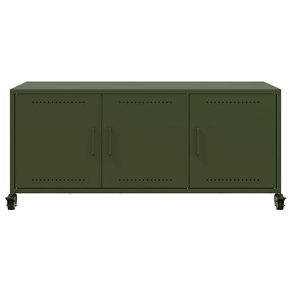 vidaXL TV-Schrank Olivgrün 100,5x39x43,5 cm Kaltgewalzter Stahl