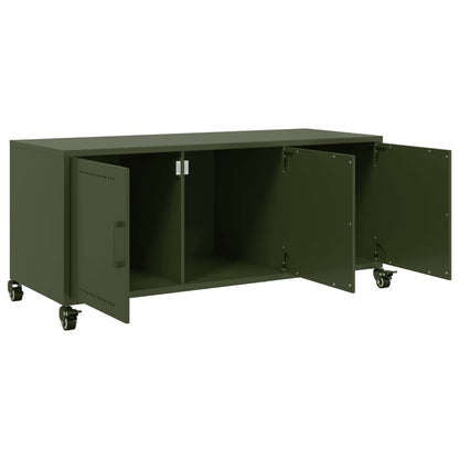 vidaXL TV-Schrank Olivgrün 100,5x39x43,5 cm Kaltgewalzter Stahl