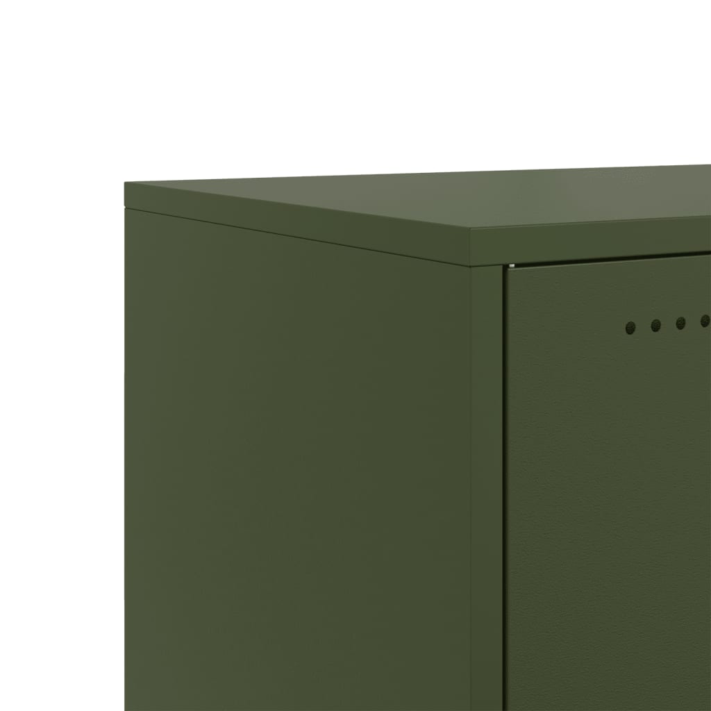 vidaXL TV-Schrank Olivgrün 100,5x39x43,5 cm Kaltgewalzter Stahl
