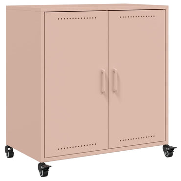 vidaXL Commode rose 68x39x72 cm acier