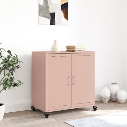 vidaXL Commode rose 68x39x72 cm acier