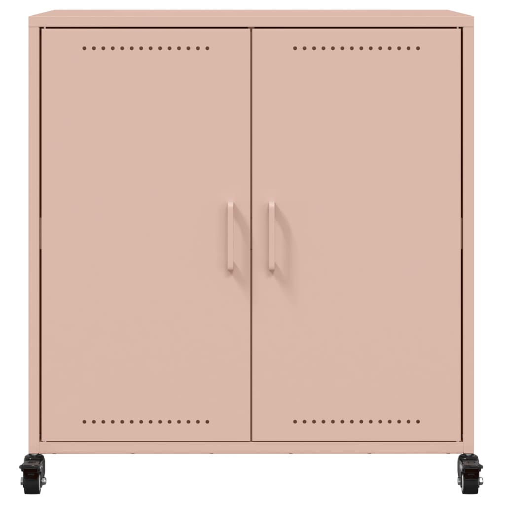 vidaXL Commode rose 68x39x72 cm acier