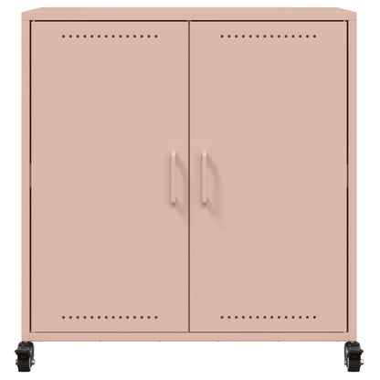 vidaXL Commode rose 68x39x72 cm acier
