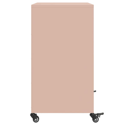 vidaXL Commode rose 68x39x72 cm acier