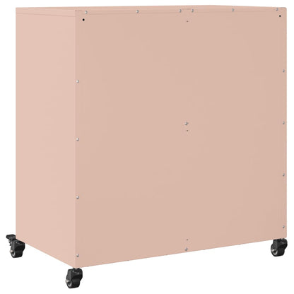 vidaXL Commode rose 68x39x72 cm acier