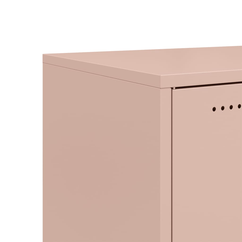 vidaXL Commode rose 68x39x72 cm acier