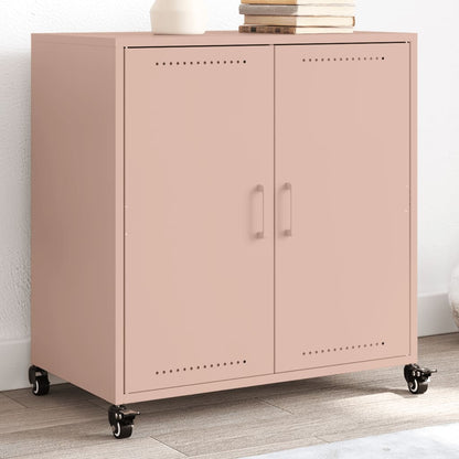 vidaXL Commode rose 68x39x72 cm acier