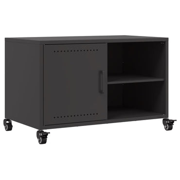 vidaXL Meuble TV Noir 68x39x43,5 cm Acier