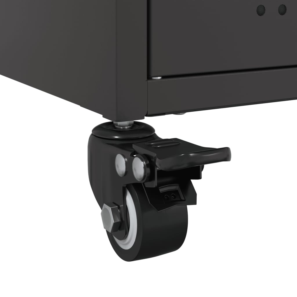 vidaXL Meuble TV Noir 68x39x43,5 cm Acier