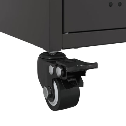 vidaXL Meuble TV Noir 68x39x43,5 cm Acier
