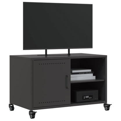 vidaXL Meuble TV Noir 68x39x43,5 cm Acier