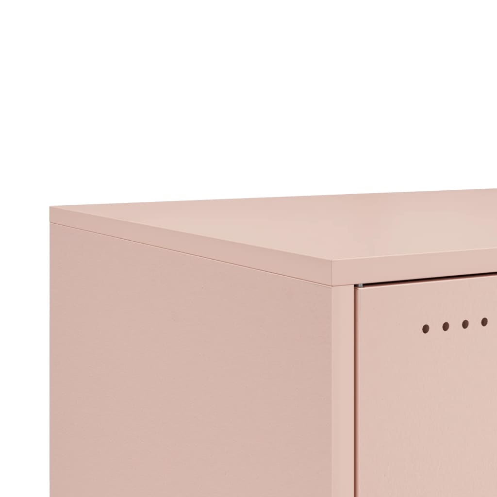 vidaXL Couchtisch Rosa 68x50x43,5 cm Stahl