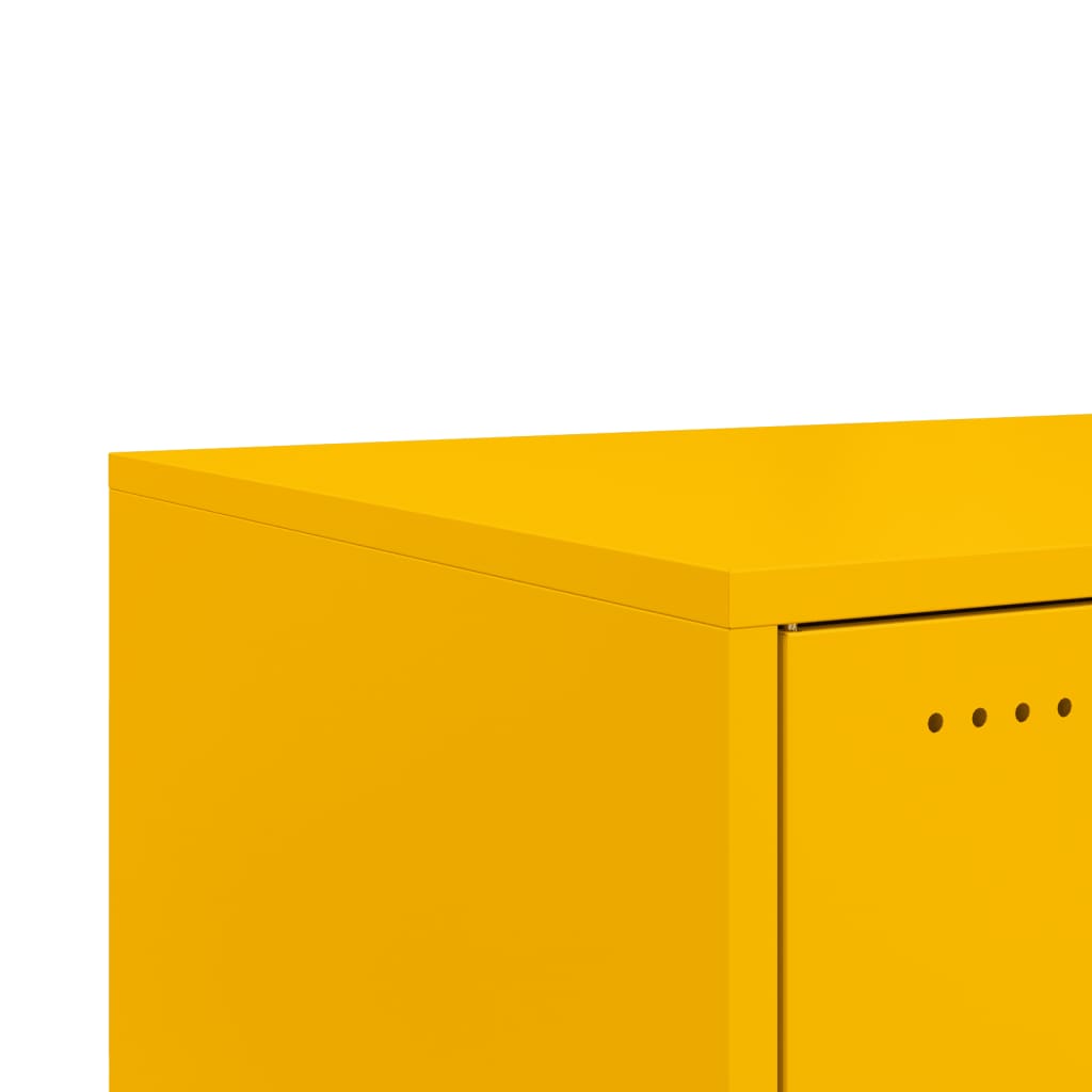 vidaXL Table basse Moutarde 68x50x43,5 cm Acier laminé à froid